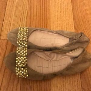 Dolce Vita Suede and Rhinestone Flats